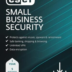ESET Small Business Security 2025 | 5 Devices | 1 Year Subscription | Server Protection, VPN, Ransomware Shield & Privacy Security | Digital Download (PC/Mac/Android)
