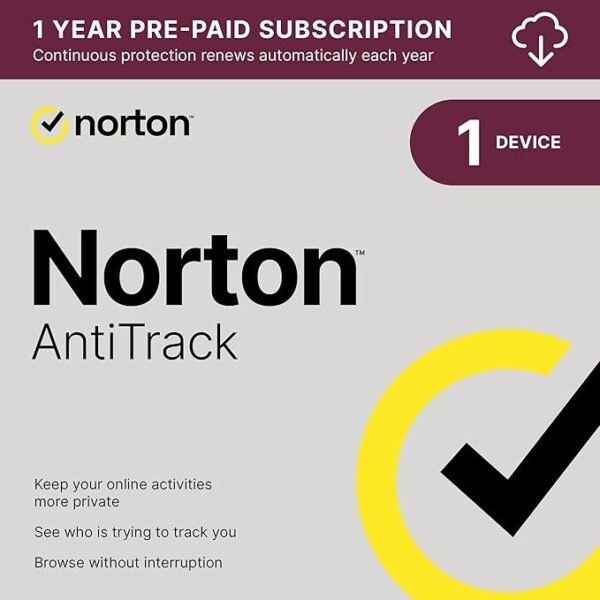 Norton AntiTrack – 1 Year / 1 PC or Mac | Advanced Online Privacy Protection